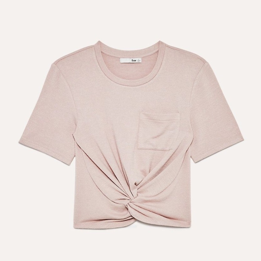 Aritzia Wilfred Free SUBAH Knot Tie Tee
